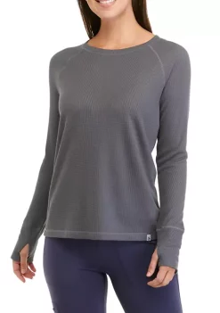 Wholesale 🛒 Ocean + Coast® 👩 Women's Long Sleeve Waffle Knit Top 😀 -Ocean & Coast Sales Store Belk 688