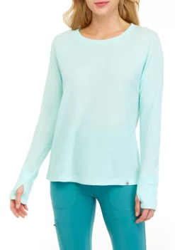 Wholesale 🛒 Ocean + Coast® 👩 Women's Long Sleeve Waffle Knit Top 😀 -Ocean & Coast Sales Store Belk 690