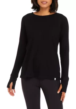 Wholesale 🛒 Ocean + Coast® 👩 Women's Long Sleeve Waffle Knit Top 😀 -Ocean & Coast Sales Store Belk 691
