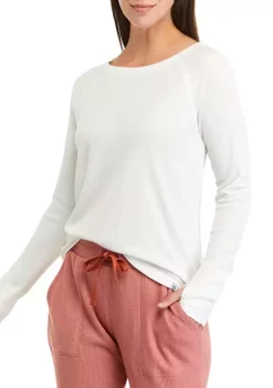 Wholesale 🛒 Ocean + Coast® 👩 Women's Long Sleeve Waffle Knit Top 😀 -Ocean & Coast Sales Store Belk 692