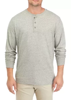 Cheap 👍 Ocean + Coast® Long Sleeve Jaspe Henley 👕 Shirt 🔔 -Ocean & Coast Sales Store Belk 8