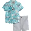 Discount 🌟 Ocean + Coast® Baby Boys Camp 👕 Shirt and Shorts Set 😉 -Ocean & Coast Sales Store Belk 848