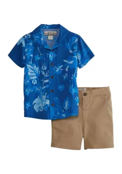 Discount 🌟 Ocean + Coast® Baby Boys Camp 👕 Shirt and Shorts Set 😉 -Ocean & Coast Sales Store Belk 850