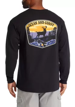 Discount 👍 Ocean + Coast® Long Sleeve Peak Graphic T-Shirt 😉 -Ocean & Coast Sales Store Belk 876