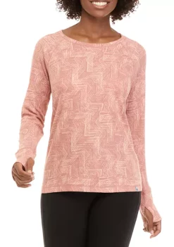 Flash Sale 🧨 Ocean + Coast® 👩 Women's Printed Long Sleeve Waffle 👕 Shirt 🧨 -Ocean & Coast Sales Store Belk 959